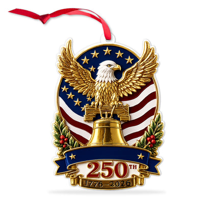 USA 250th Anniversary Acrylic Ornament, Patriotic Bald Eagle & Liberty Bell Christmas Ornament 685804