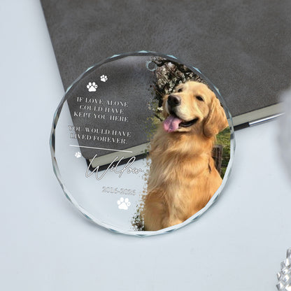 Custom Photo Dog Glass Ornament, Personalized Pet Memorial Ornament, Dog Loss Keepsake, Memorial Gift 685929