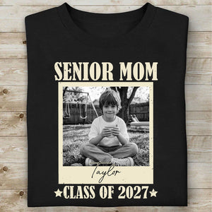 Personalized Senior Mom 2027 Shirt, Custom Photo Class of 2027 T-Shirt, High School Graduation Gift 685374