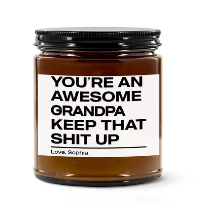 Personalized Funny Dad Grandpa Candle, Custom Father’s Day Candle Gift for Dad Grandpa, Funny Scented Candle 684953