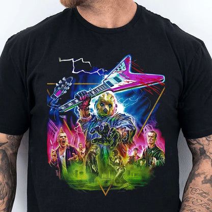 Friday the 13th Jason Takes Manhattan Halloween Shirt, 90s Horror Movie T-Shirt, Horror Halloween Tee 683308-7