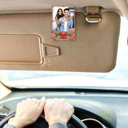 Personalized Couple Photo Car Visor Clip, Drive Safe I Love You Gift for Boyfriend Husband 685954