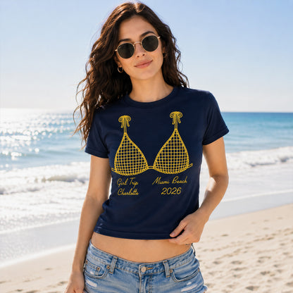 Personalized Girl Trip Baby Tee, Custom Bikini Line Shirt, Beach Vacation Friends Matching Tee Gift 685622 WFD