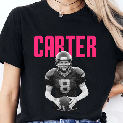 Personalized Football Mom Shirt, Custom Photo & Name Tee, Football Game Day Mom Gift 686201