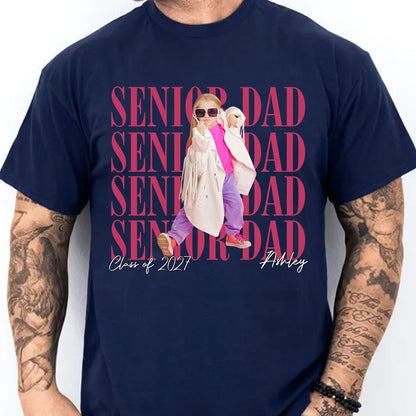 Personalized Senior Mom Shirt, Custom Photo Class of 2027 Graduation Shirt, Proud Parent Graduation Gift 685654