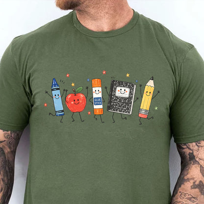 Funny Teacher Life Shirt, Preschool Teacher School Supplies Tee, Back to School Teacher Gift Shirt 685421