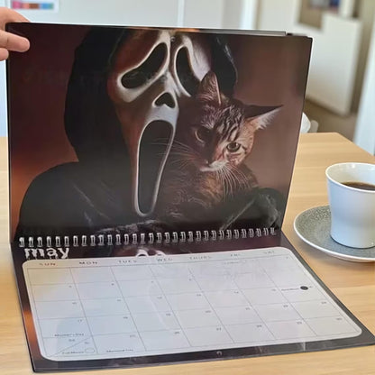 Horror Movie Cats 2027 Wall Calendar, Michael Myers & Spooky Cat Calendar, Horror Fan Gift 686322 WFD