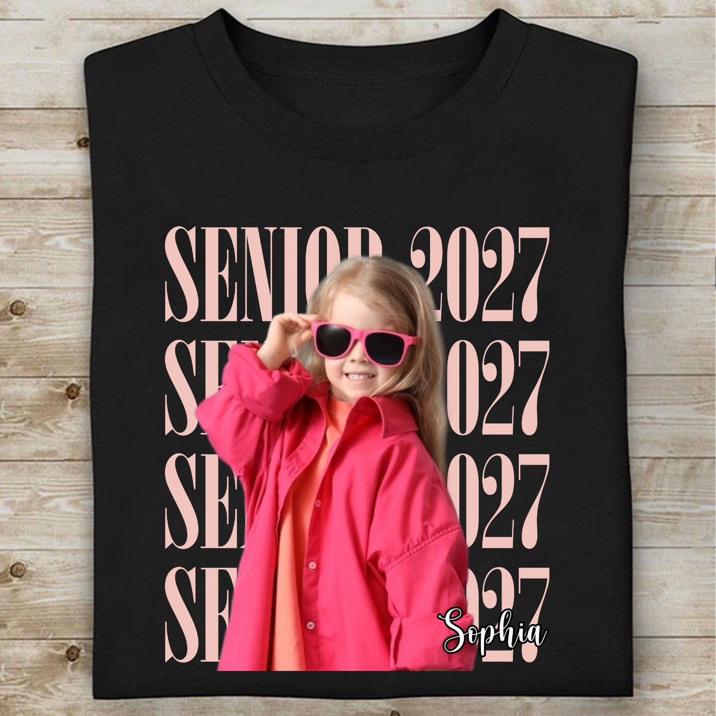 Personalized Senior 2027 Shirt, Custom Photo Graduation Tee, Vintage Class of 2027 Graduate Gift Shirt 685636