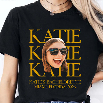 Custom Face Bachelorette Party Shirt, Personalized Bridal Party Tee, Bride Squad Shirt 685711