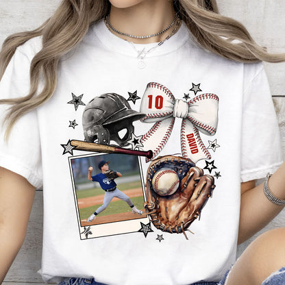 Custom Photo Baseball Mom Shirt | Personalized Baseball Player Tee | Custom Name Baseball Mom Gift 684508