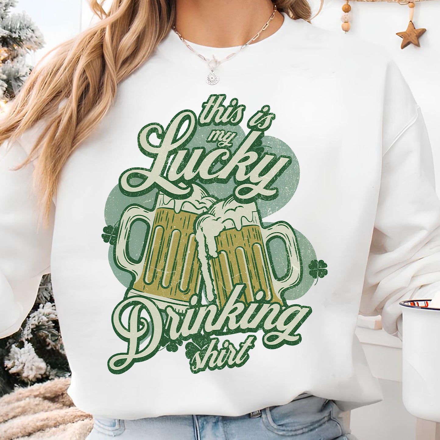 This Is My Lucky Drinking Bright Shirt | Funny St. Patrick’s Day Beer Tee | Irish Drinking Party Shirt 684399