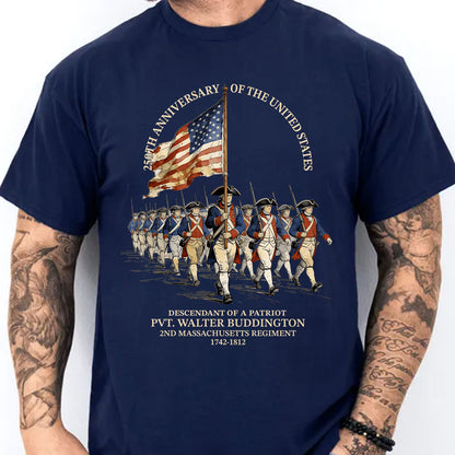 Custom Name 250 Years Anniversary Dark Shirt | Personalized Descendant of a Patriot Sweatshirt | Patriotic Tee 684407