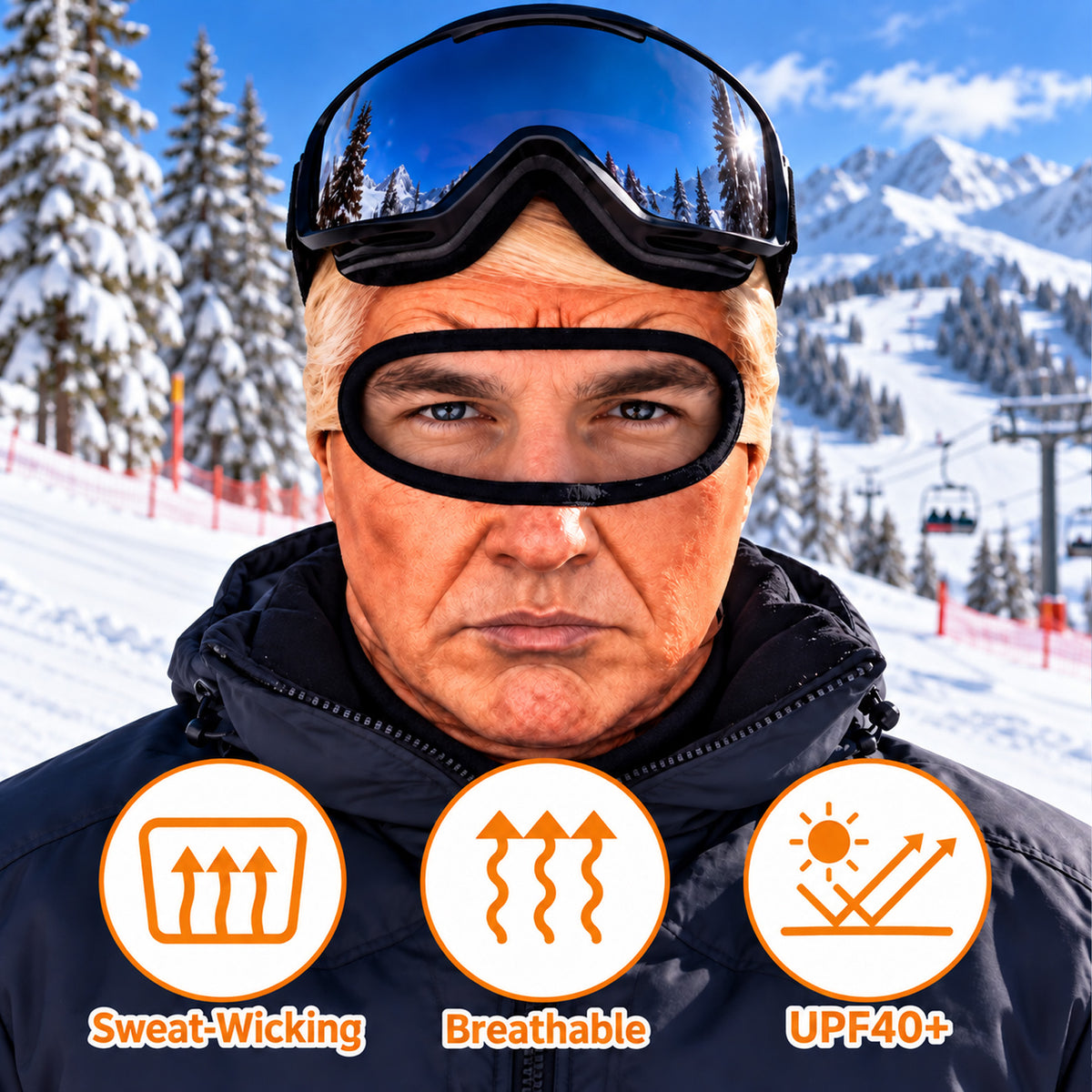 Donald Trump Balaclava Ski Mask, Funny Trump Face Mask, Novelty Winter Snowboard Skiing Mask Gift 686508 WFD