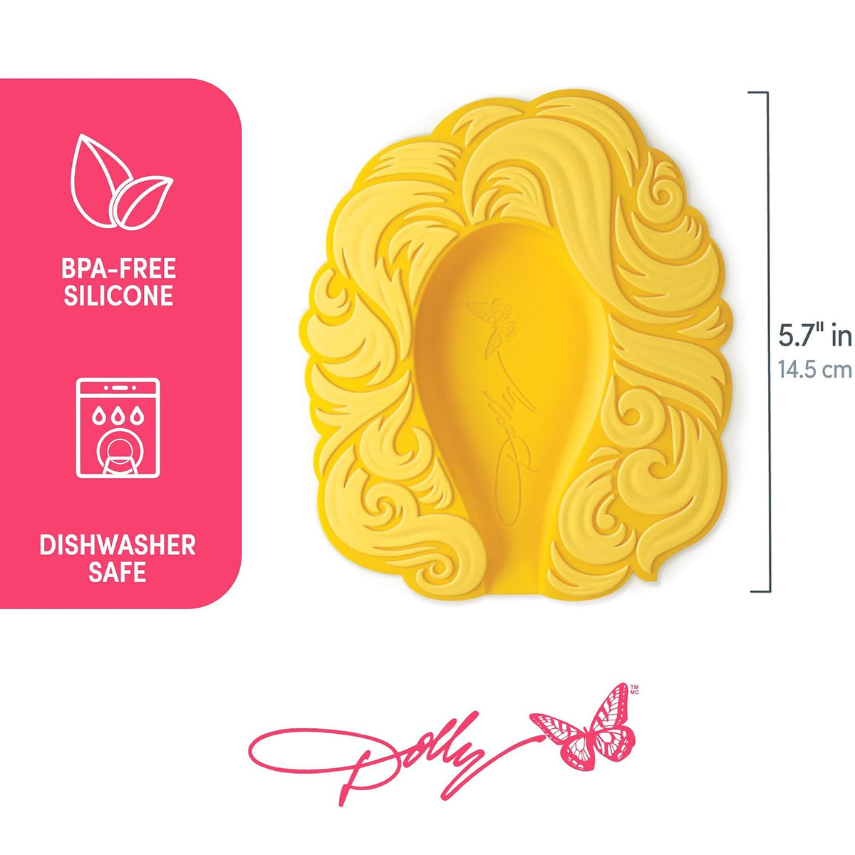 Dolly Parton Big Hair Spoon Rest, Heat Resistant Silicone Utensil Holder, Country Music Kitchen Gift 686427 WFD