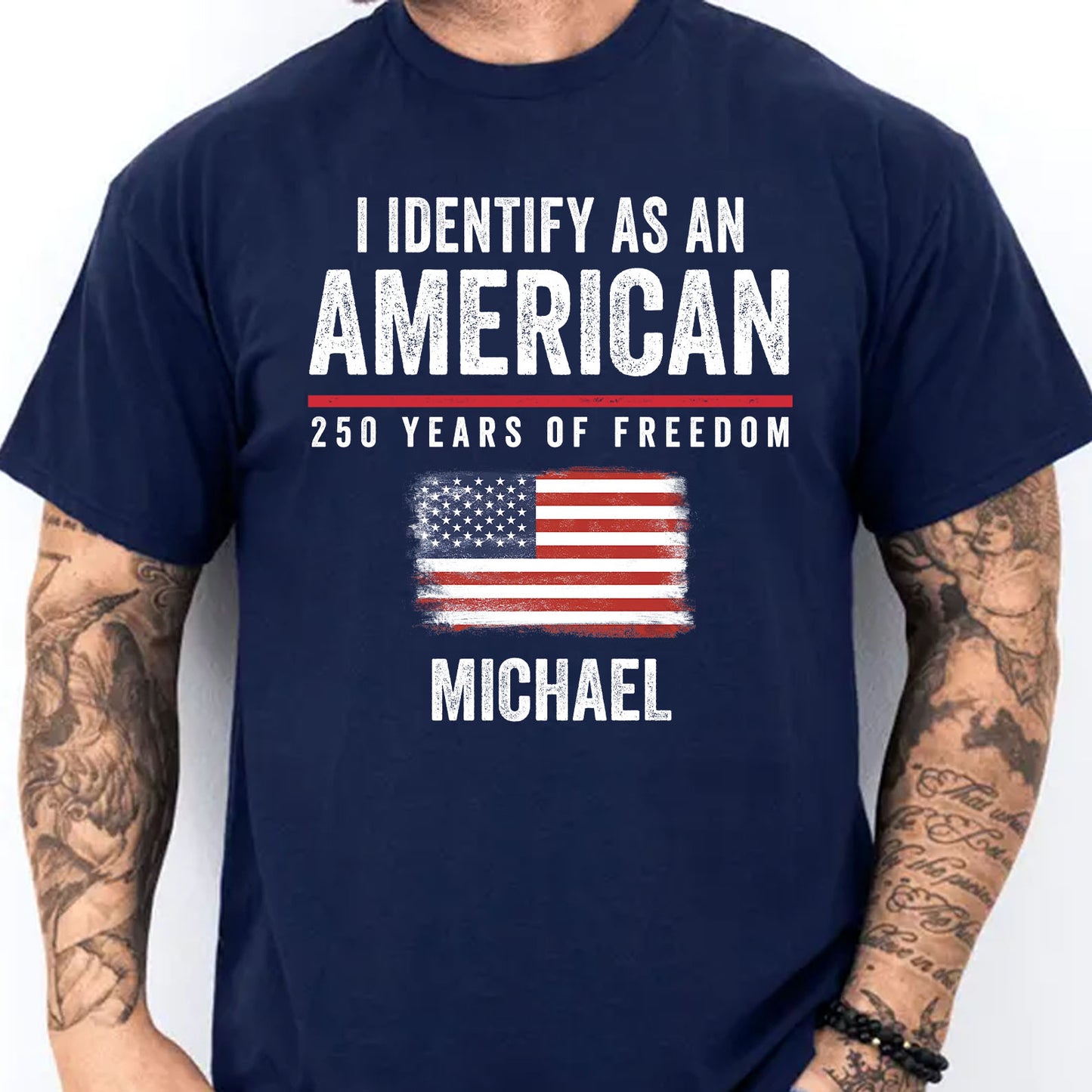 Personalized 250 Years of Freedom Shirt | I Identify as an American T-Shirt | 4th of July Tee 684646