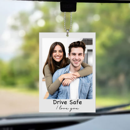 Custom Photo Hanging Car Ornament | Personalized Polaroid Image Car Decor | Gift for Dad Husband 684345
