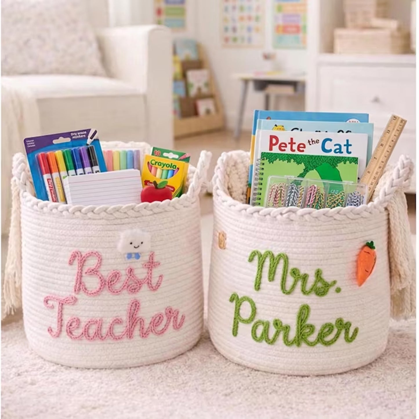 Personalized Teacher Gift Basket, Custom Teacher Appreciation Gift, Thank You Gift for Teacher, End of Year Gift 684766