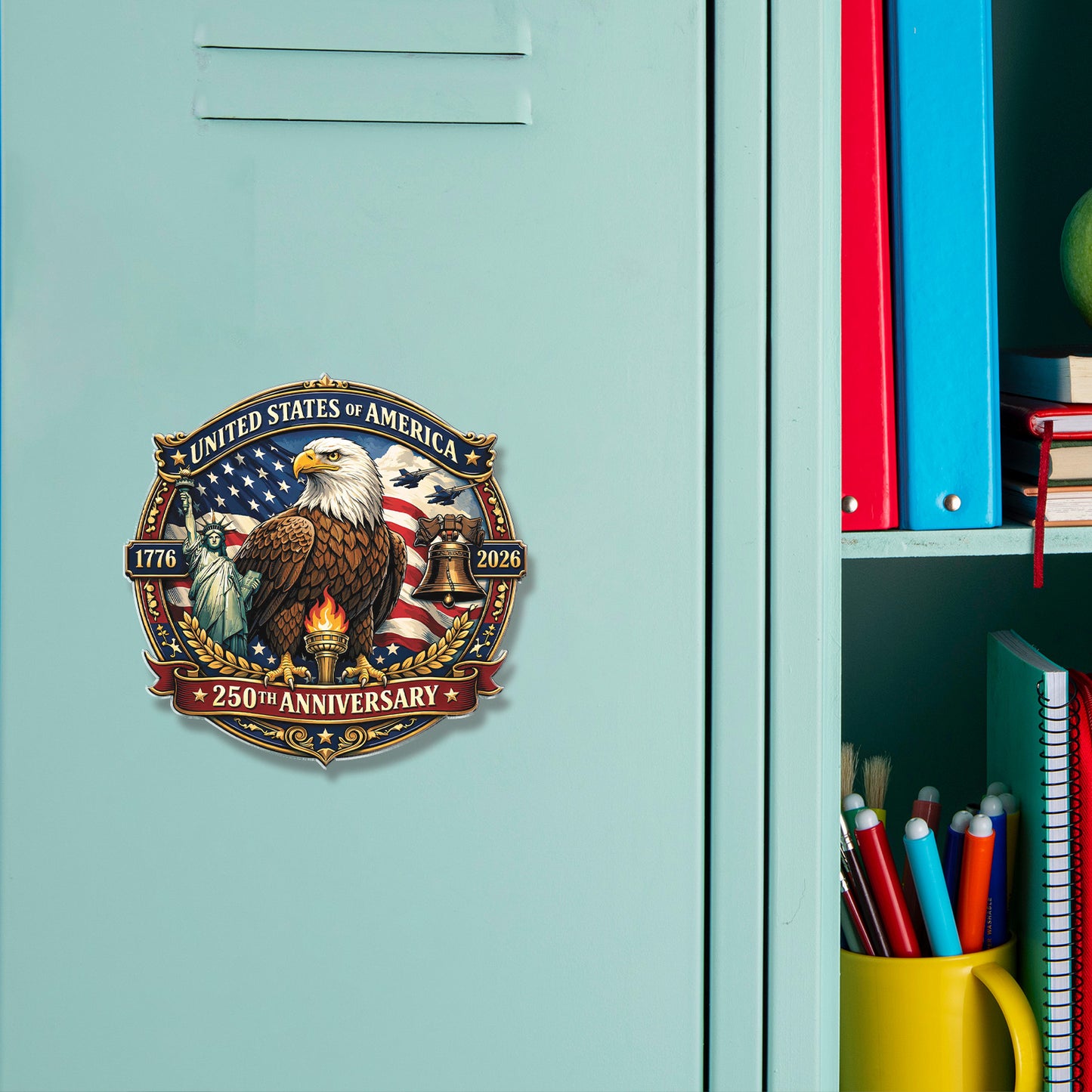 USA 1776–2026 250 Years Anniversary Fridge Magnet | Patriotic Eagle Liberty Fridge Magnet 684543