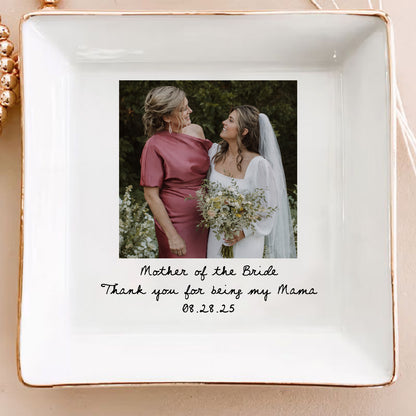 Custom Photo Jewelry Dish for Mum | Personalized Name Ceramic Trinket Tray | Mother's Day Gift 684309 WFD