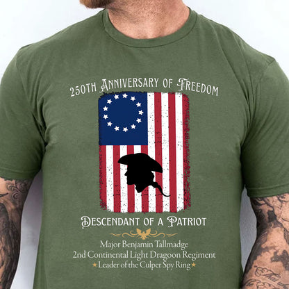 Custom Descendant of a Patriot Shirt | 250 Years Anniversary Tee | Personalized Patriotic Heritage Gift 684479
