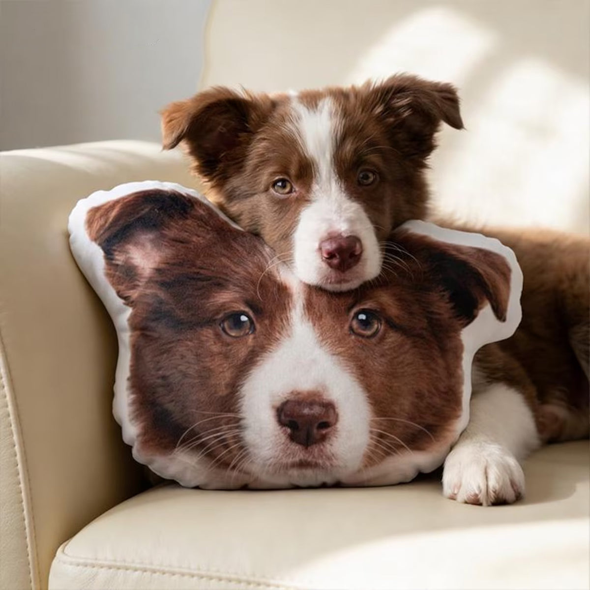 Personalized Pet Shaped Pillow, Custom Photo Dog Cat Pillow, Pet Portrait Memorial Gift for Pet Lovers 686444 WFD