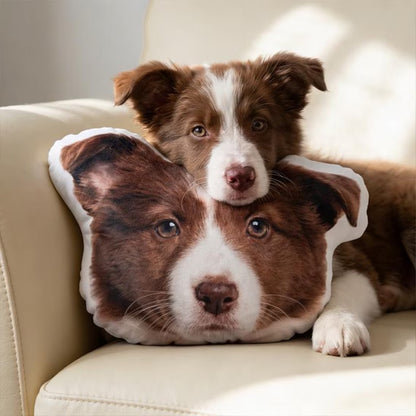 Personalized Pet Shaped Pillow, Custom Photo Dog Cat Pillow, Pet Portrait Memorial Gift for Pet Lovers 686444 WFD
