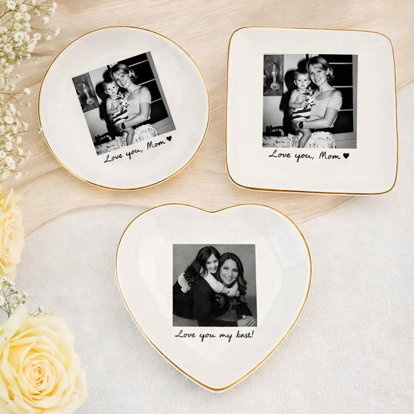 Custom Photo Jewelry Dish for Mum | Ceramic Trinket Tray Gift for Mom | Mother's Day Gift 684311 WFD