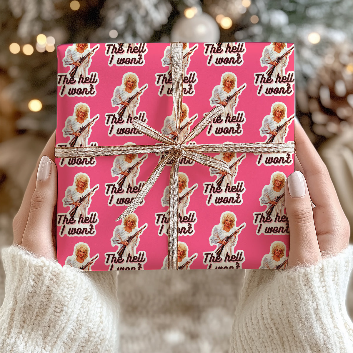 Dolly Parton The Hell I Won't Wrapping Paper, Funny Country Music Christmas Gift Wrap, Dolly Fan Gift 686350