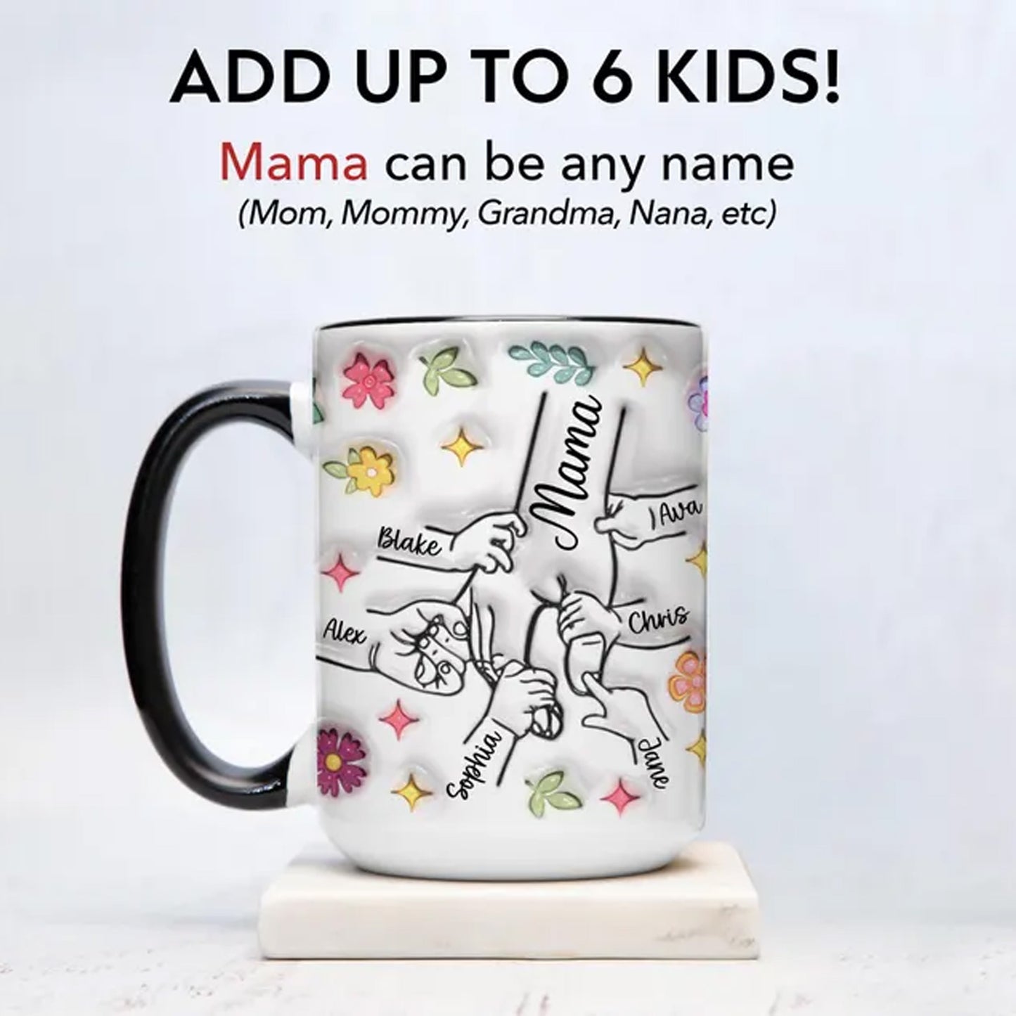 Personalized Mom Mug with Kids Names, Custom Mama Mug, Mommy Gift, Mothers Day Gift 684789