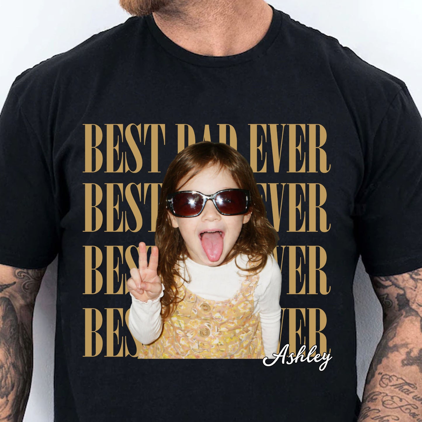 Custom Photo Best Dad Ever Shirt, Personalized Father’s Day Tee, Gift for Dad, Girl Dad Shirt 685106