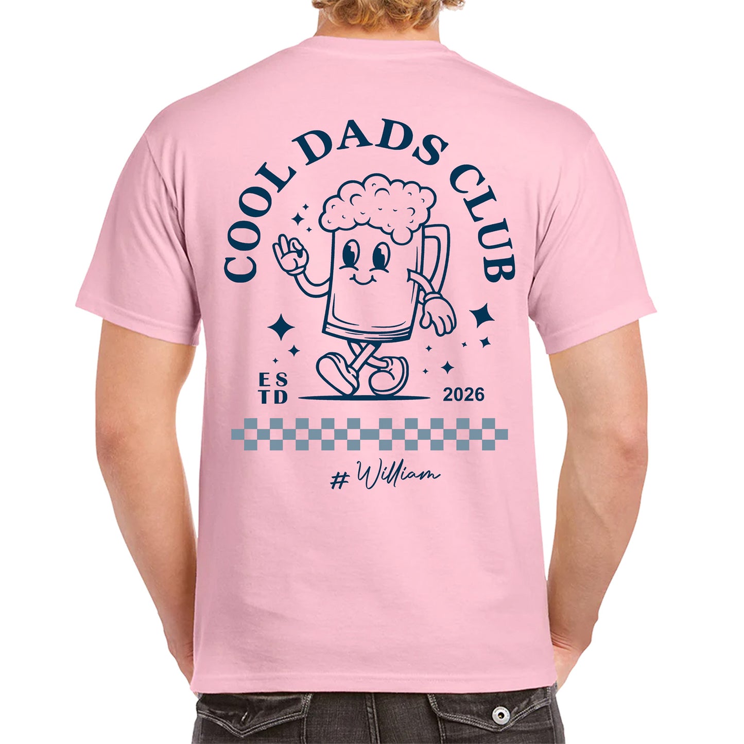 Personalized Funny Cool Dads Club Backside Shirt, Custom Name Bright Tee, Father's Day Gift 684871
