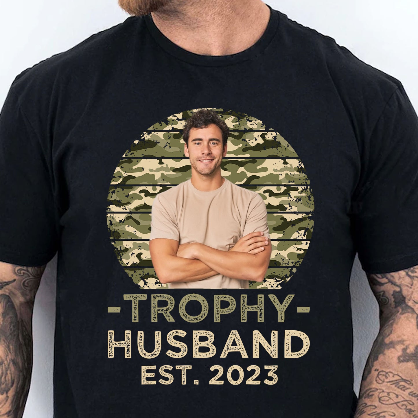 Personalized Photo Upload Trophy Husband Shirt | Custom Shirt for Men | Valentine's Day Gift 684113