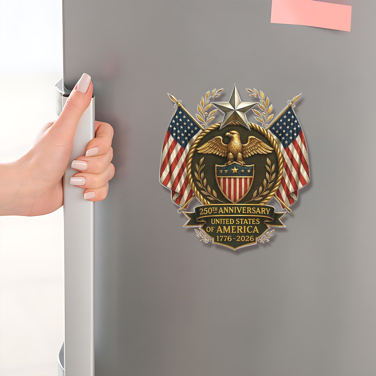 250 Years Anniversary USA Fridge Magnet | Patriotic Eagle 4th of July 1776–2026 Fridge Magnet 684243