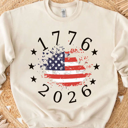 USA 250 Years 1776–2026 Shirt | Patriotic US Flag 4th of July Tee | Independence Day T-Shirt 684325