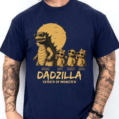 Personalized Dadzilla Dinosaur Shirt, Funny Father Of Monsters Dad Tee, Father’s Day Gift For Daddy Papa 685108