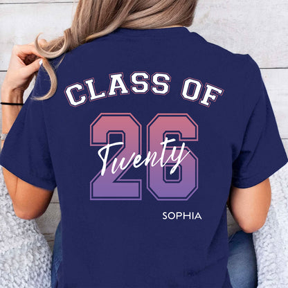 Class Of 2026 Personalized Custom Backside Shirt C394