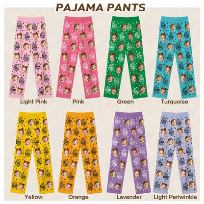 Custom Kids Face Pajama Pants, Personalized Photo Pajamas for Dad & Mom, Father’s Day Gift 685143