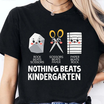 Nothing Beats Kindergarten Shirt, Kindergarten Teacher Tee, Funny Back to School Shirt 685733