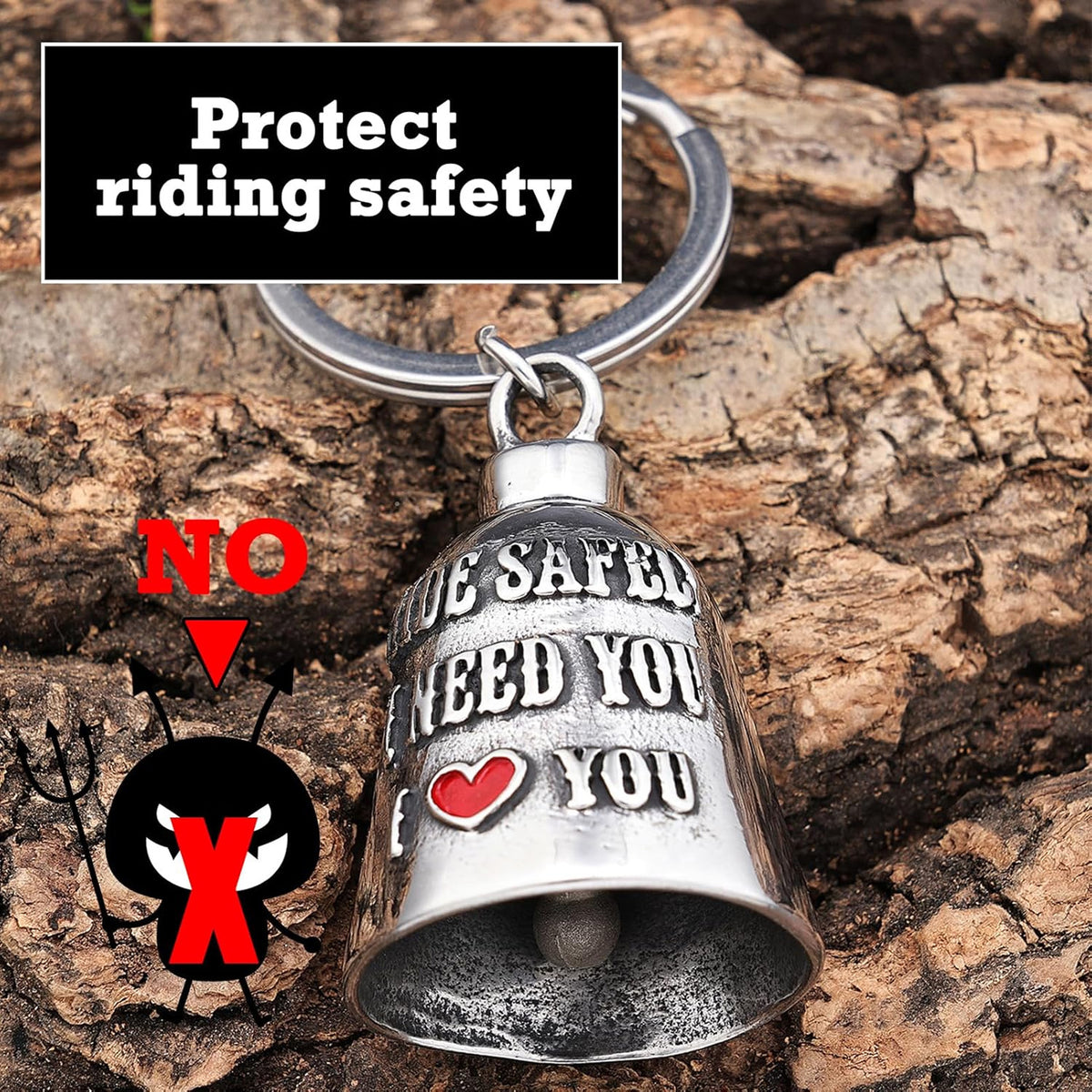 Motorcycle Bell for Men and Women, Biker Accessory for Riding Safety, Guardian Riding Bell 683741