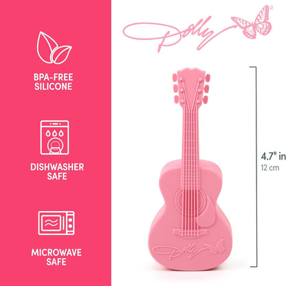 Dolly Parton Pink Guitar Tea Infuser, Silicone Loose Leaf Tea Steeper, Country Music Fan Gift 686182 WFD