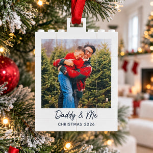 Custom Photo Family Building Block Ornament, Personalized Mom Dad Christmas Keepsake 686307 WFD
