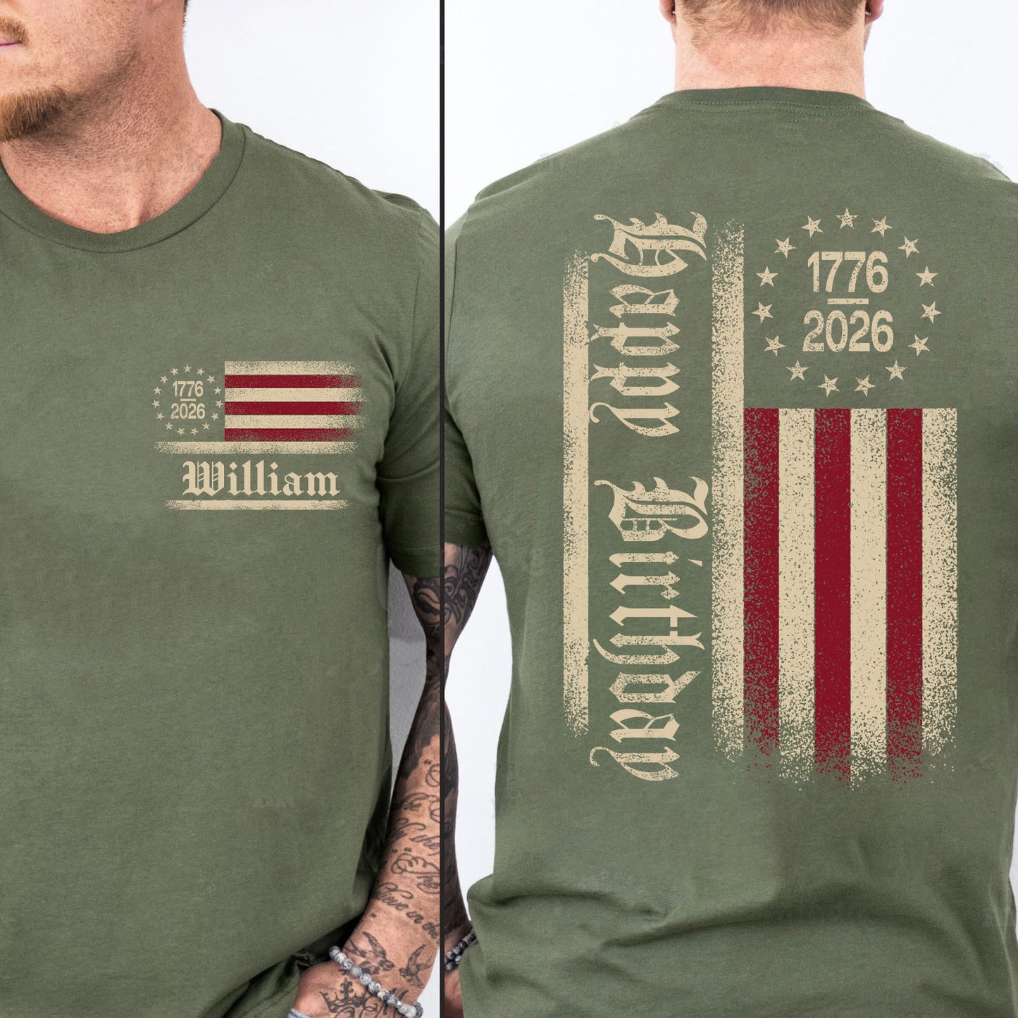 Custom USA 250 Years Anniversary Dark Shirt | Personalized America 1776–2026 Pocket & Back Shirt 684561