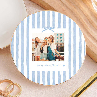 Personalized Bestie Trinket Dish, Custom Photo Sister Jewelry Dish, Ceramic Ring Tray, Bridesmaid Gift 686168
