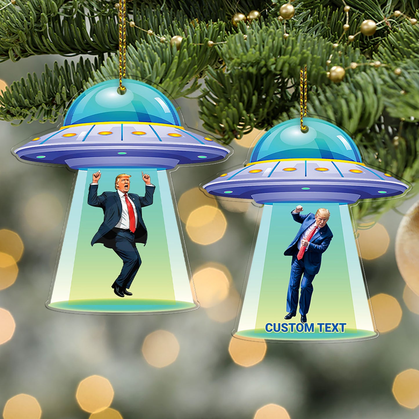 Personalized Donald Trump Acrylic Ornament | Custom Funny Trump UFO Christmas Ornament 683527 - GOP