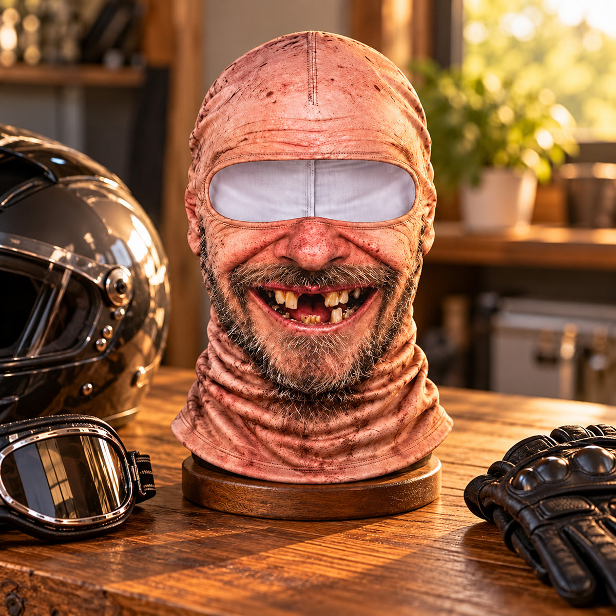 Funny Face Ski Mask, Realistic Old Man Printed Balaclava with Neck Coverage, Winter Cosplay Costume Gift 686489 WFD