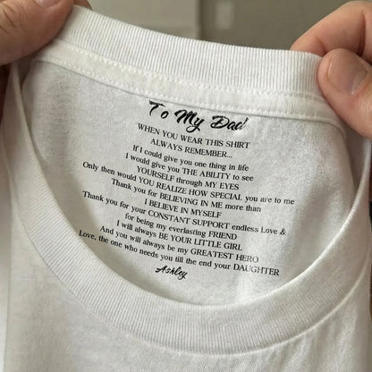 Custom Inside Neck Print Shirt for Dad, Personalized Hidden Message T-Shirt, Father's Day Gift 684671