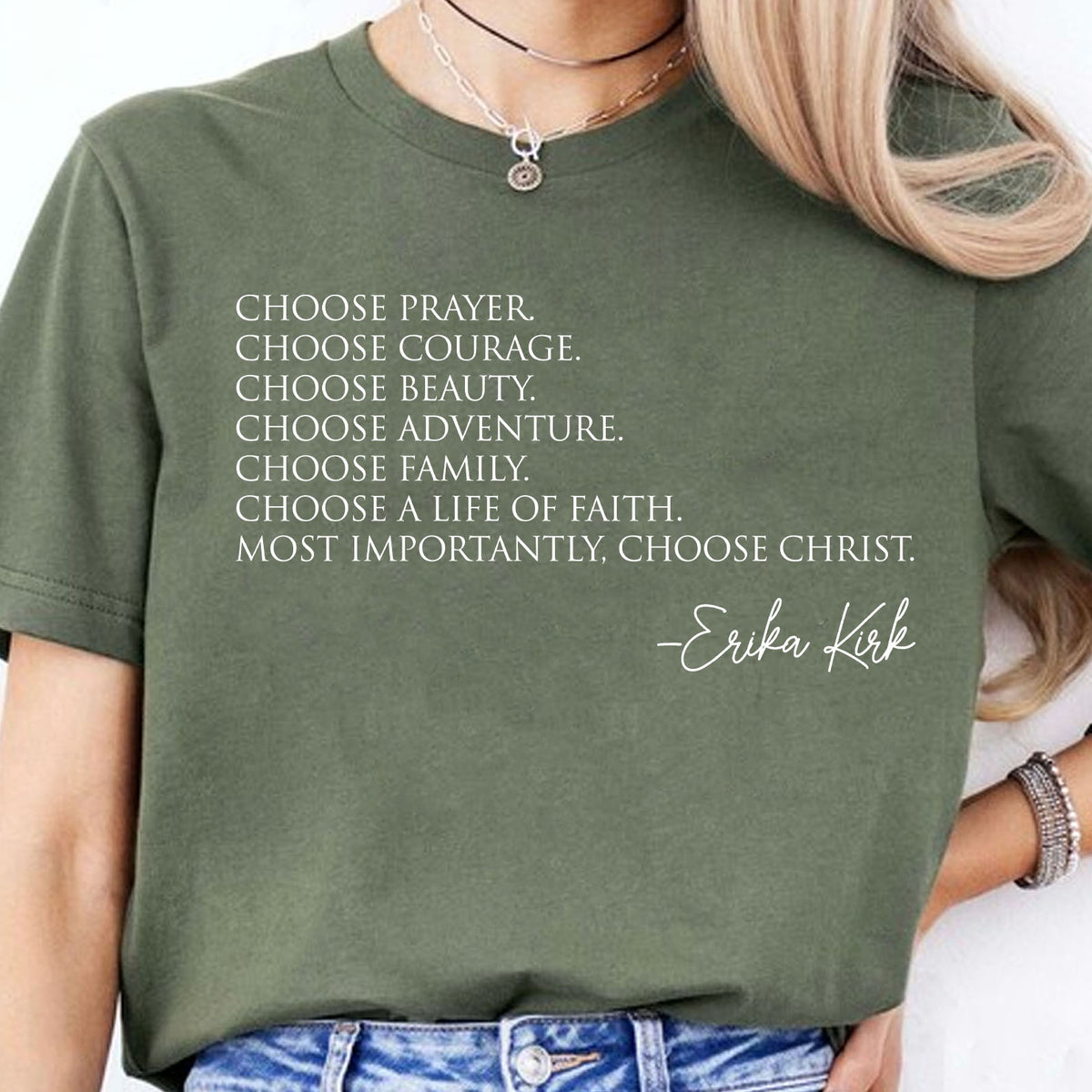 Choose Prayer Erika Kirk Shirt, Justice for Charlie Kirk Tee, Erika Kirk Quote Shirt, Freedom Tee 683089