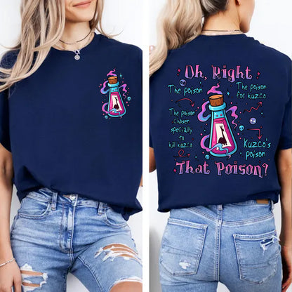 Oh Right That Poison Pocket & Back Shirt, Funny Llama Poison Graphic Tee, Vintage Cartoon Shirt 685664