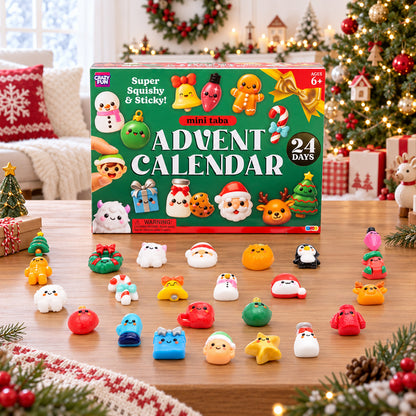Crazy Fun Mini Taba Christmas Advent Calendar, 24 Days Squishy Toys, Holiday Countdown Gift for Kids 686718 WFD