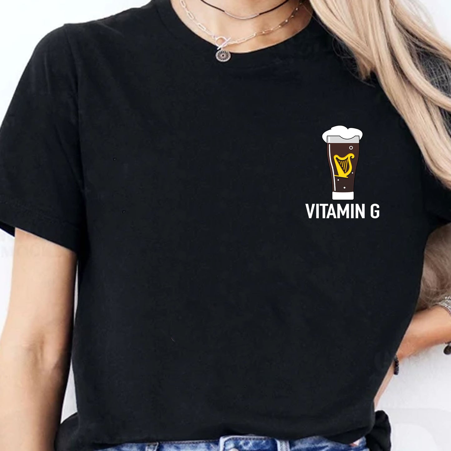 Vitamin G Guinness St. Patrick’s Day Pocket Shirt | Funny Beer T-Shirt | Irish Pub Party Tee for Beer Lovers 684330